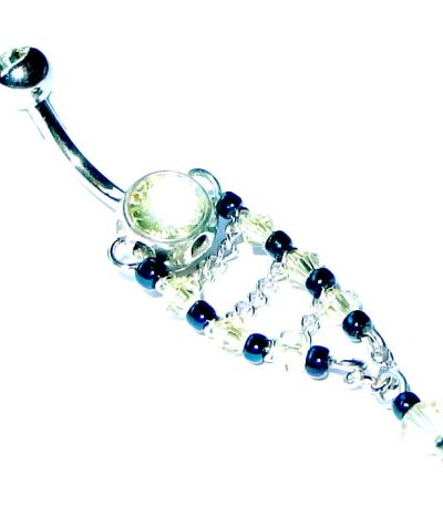 Dangling belly piercing