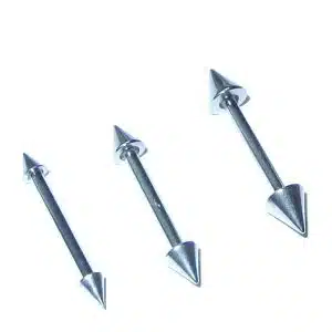 Surgical steel spike barbell