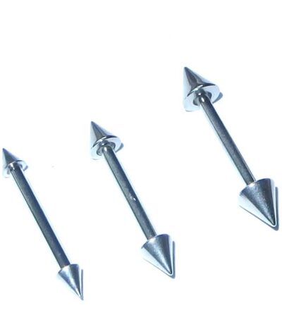 Surgical steel spike barbell