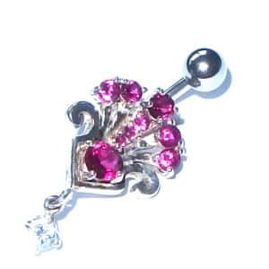 Jewel crown belly jewellery