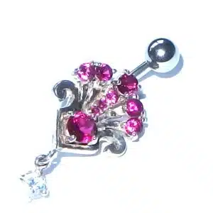 Jewel crown belly jewellery