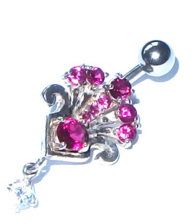 Jewel crown belly jewellery