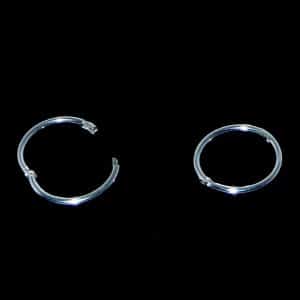 Silver hoop earrings