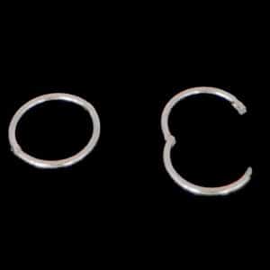 Silver hoop earrings