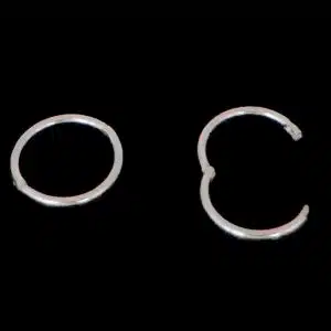 Silver hoop earrings