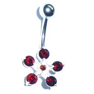 Jewel star belly bar