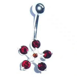 Jewel star belly bar