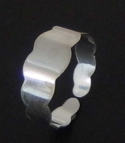 Wide silver toe ring
