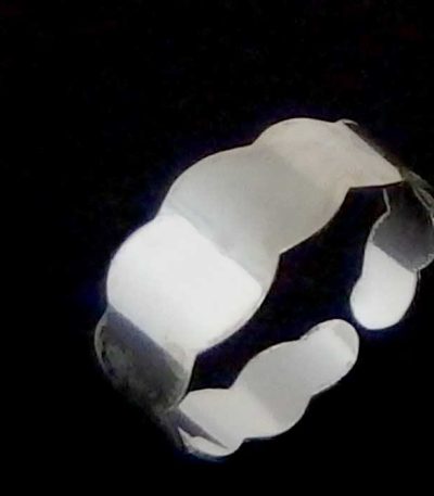 Wide silver toe ring