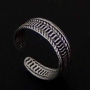 Real silver toe ring