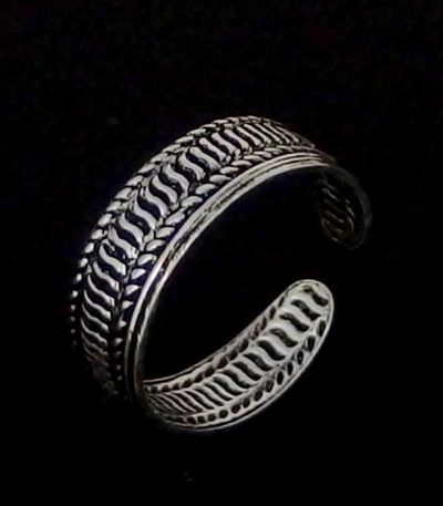Real silver toe ring