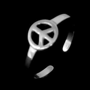 Silver Peace midi ring