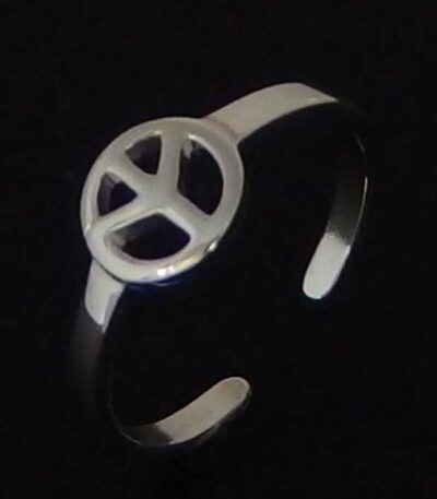 Silver Peace midi ring