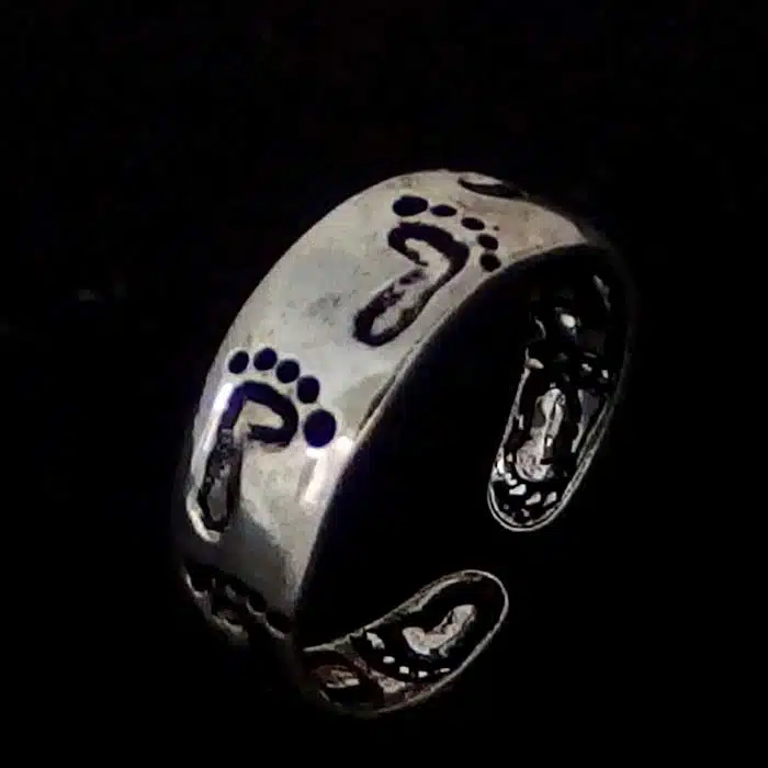 Footprint Toe Ring Silver Sterling silver toe ring
