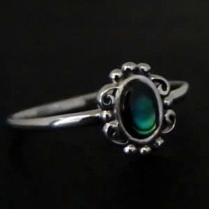 paua abalone ring silver
