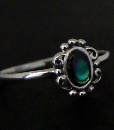 paua abalone ring silver