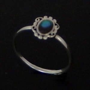 paua abalone ring silver