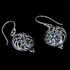 Silver spiral earrings NZ