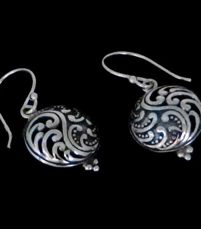 Silver spiral earrings NZ