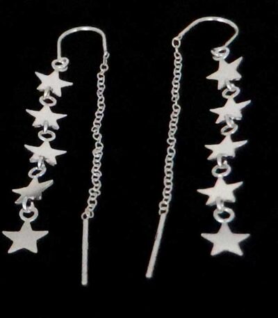 Sterling silver thread earrings