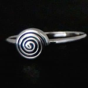 Sterling silver spiral ring