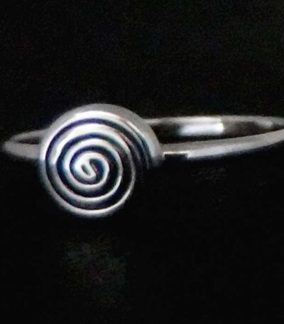 Sterling silver spiral ring