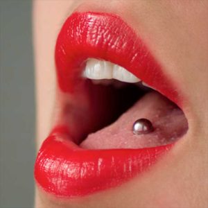 Tongue piercing body jewellery