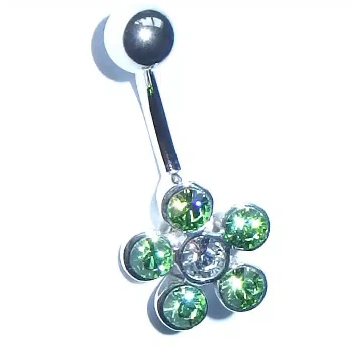 Simple Flower Belly Bar Belly piercing jewellery