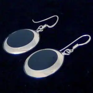 black silver earrings