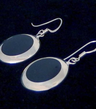 black silver earrings