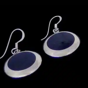 black silver earrings