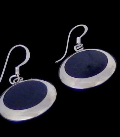 black silver earrings
