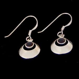 black dainty earrings