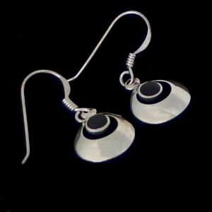 black dainty earrings