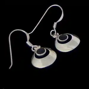 black dainty earrings