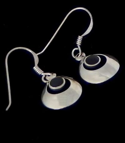 black dainty earrings