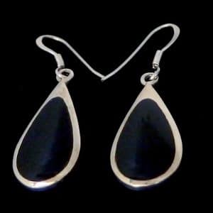 black dangle earrings