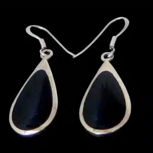 black dangle earrings