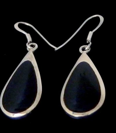 black dangle earrings