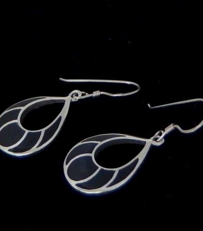 Black dangle earrings