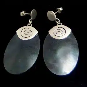 shell silver earrings