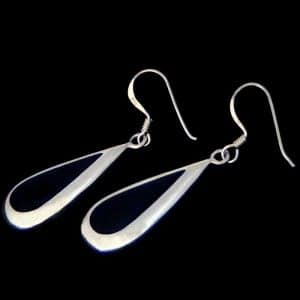 black silver earrings