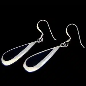 black silver earrings