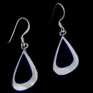 black silver earrings