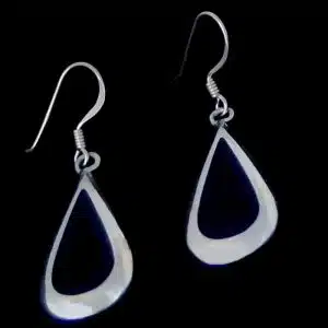black silver earrings
