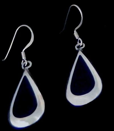 black silver earrings