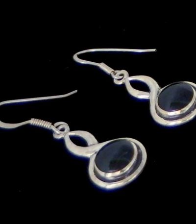 black silver earrings