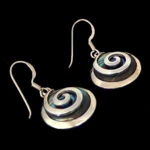 Abalone spiral earring