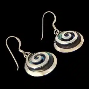 Abalone spiral earring