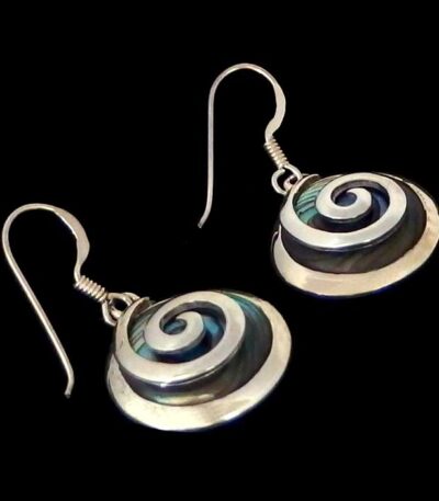 Abalone spiral earring